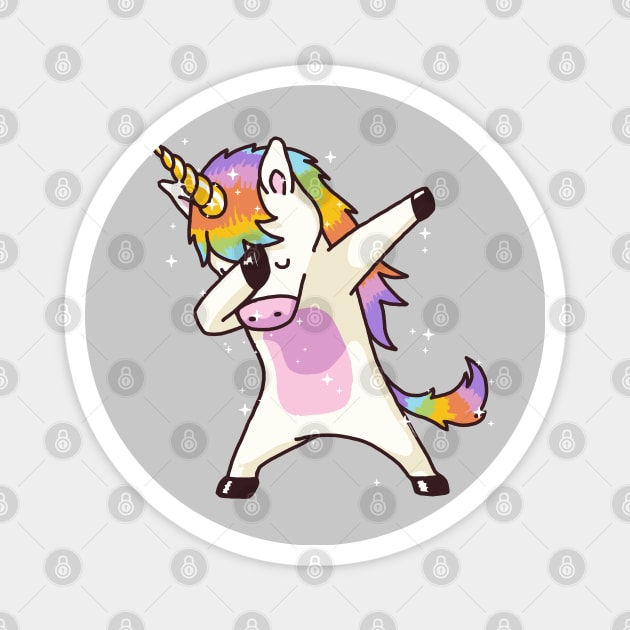 Dabbing Unicorn Shirt Dab Hip Hop Funny Magic Magnet by vo_maria